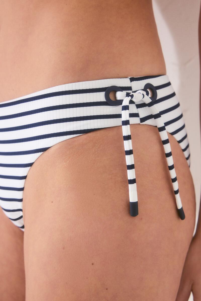 Women'secret Braga Bikini Clásica Lazo Rayas Navy