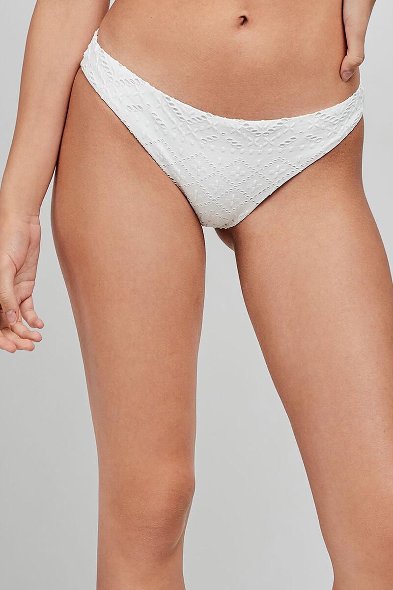 women'secret Braga bikini tejido troquelado blanco