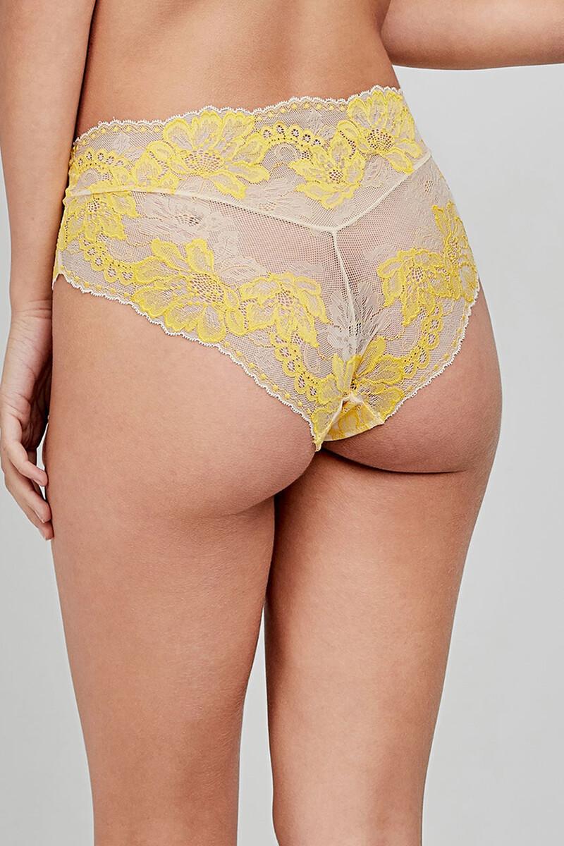Women'secret Braga Bóxer Brasileña Encaje Beige