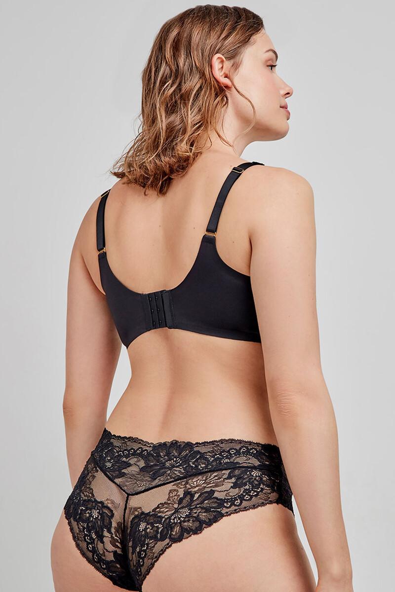 Women'secret Braga Bóxer Brasileña Encaje Negra