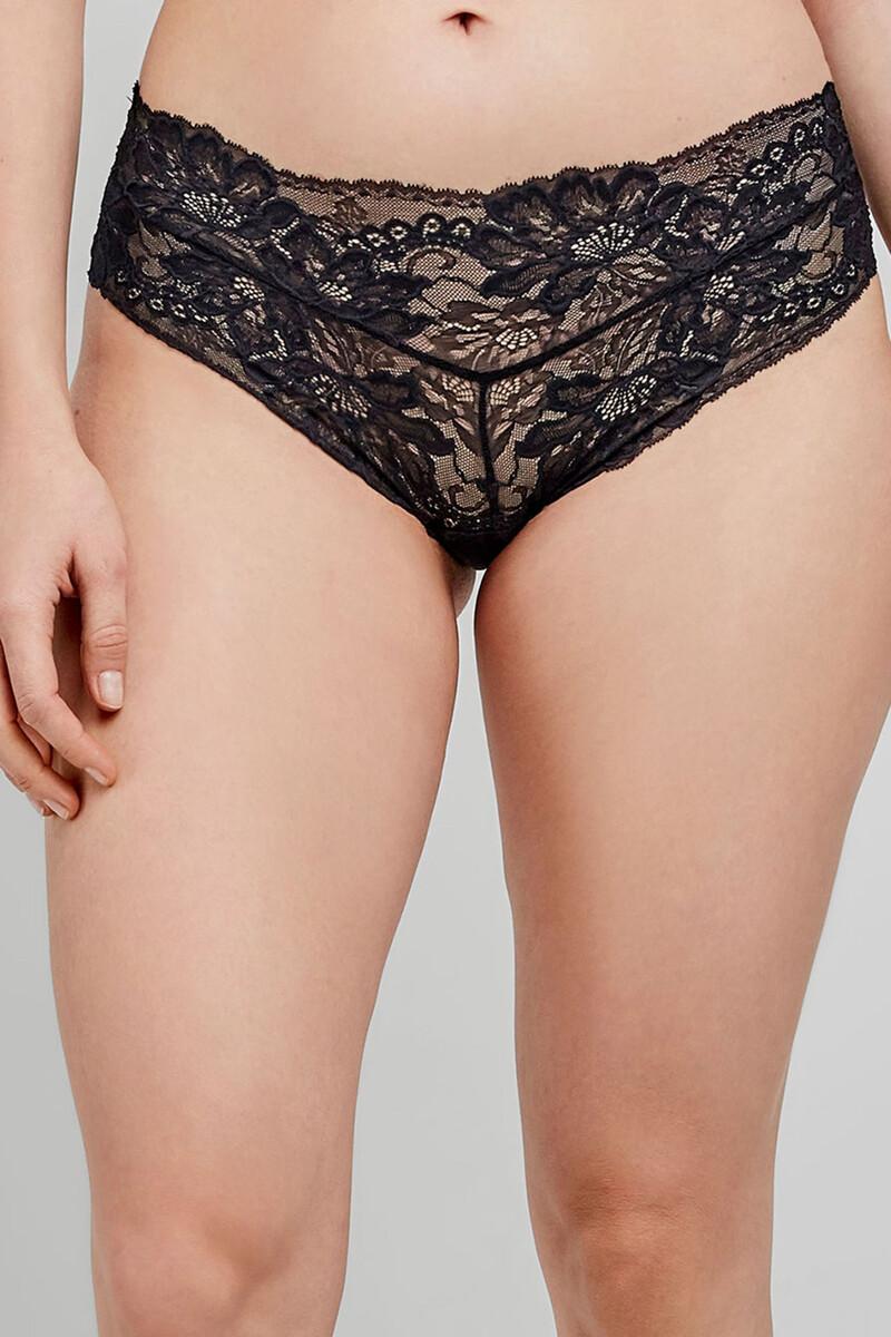 Women'secret Braga Bóxer Brasileña Encaje Negra
