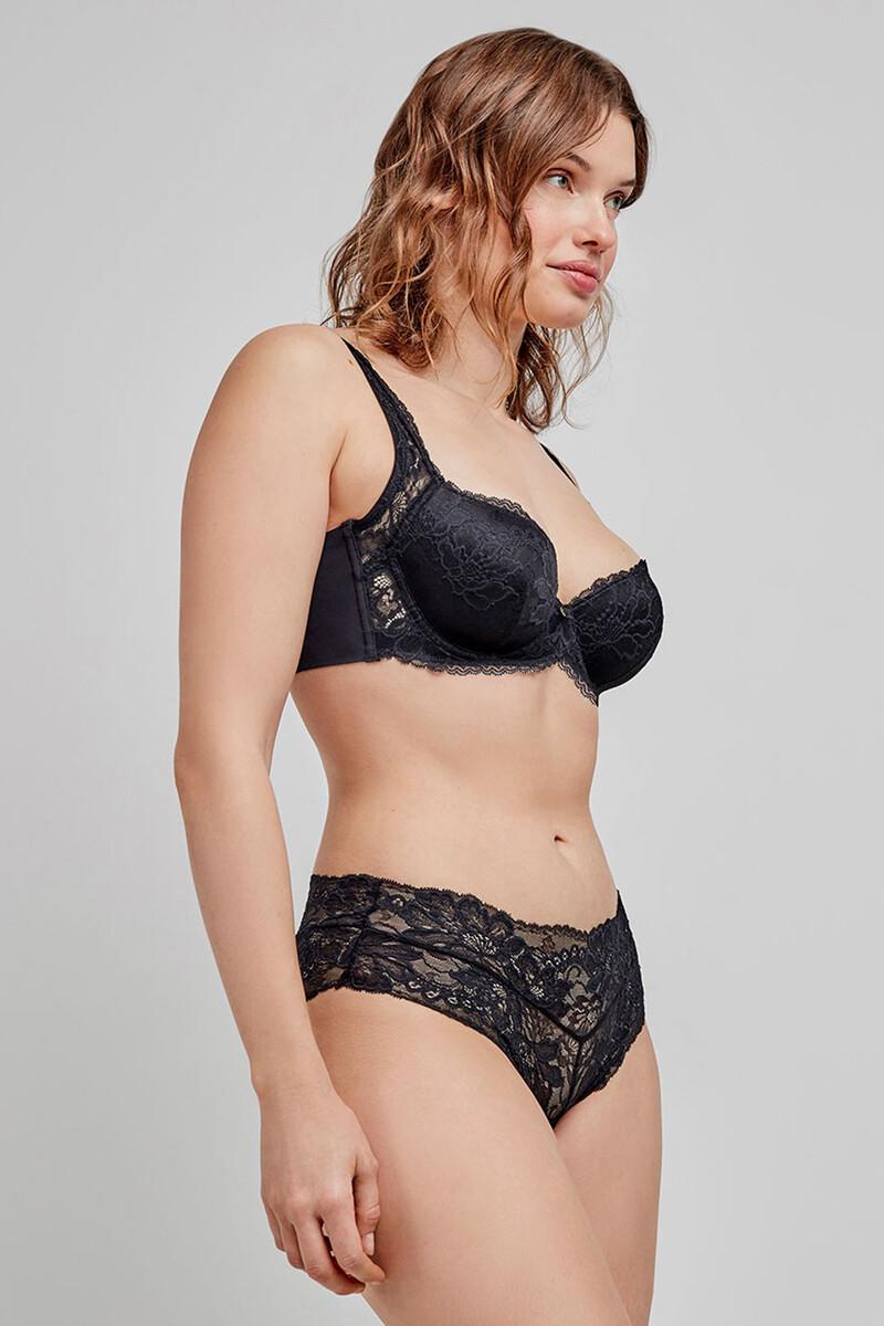 Women'secret Braga Bóxer Brasileña Encaje Negra