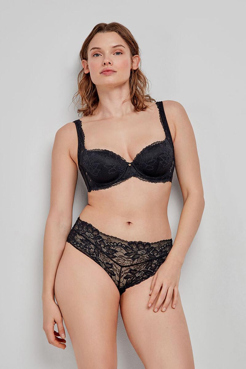 women'secret Braga bóxer brasileña encaje negra