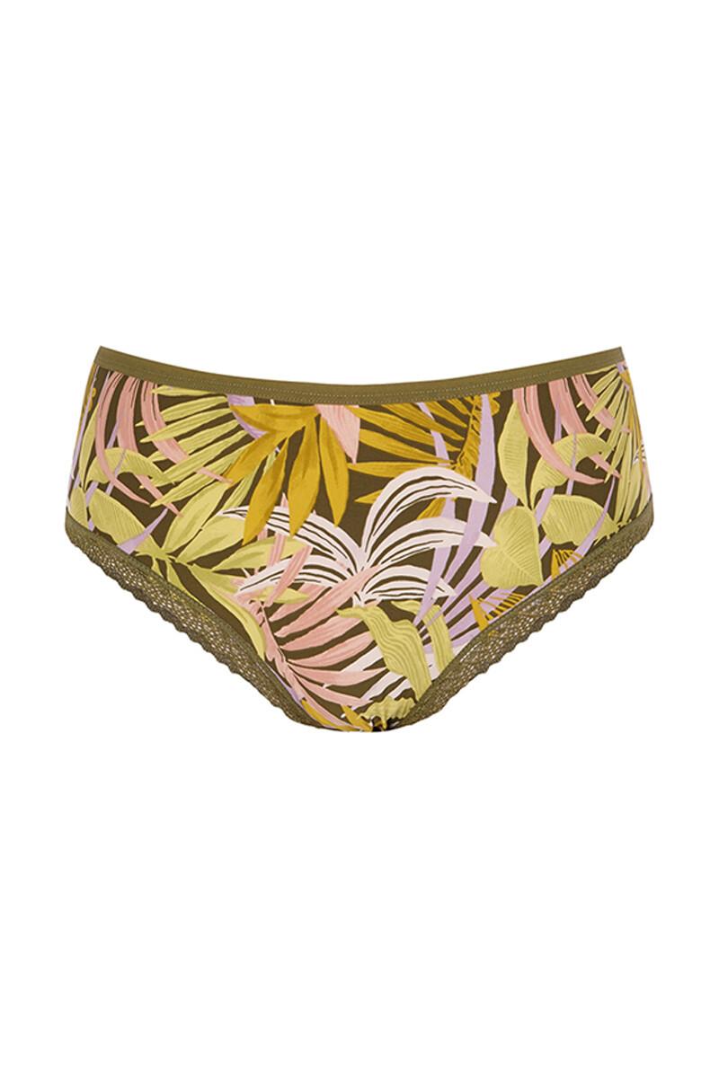 Women'secret Braga Brasileña Ancha Encaje Flores