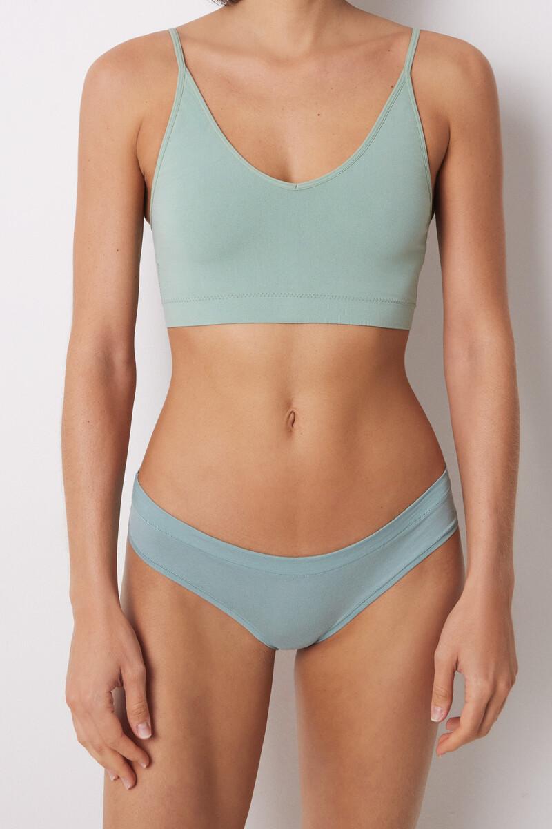 women'secret Braga clásica algodón verde