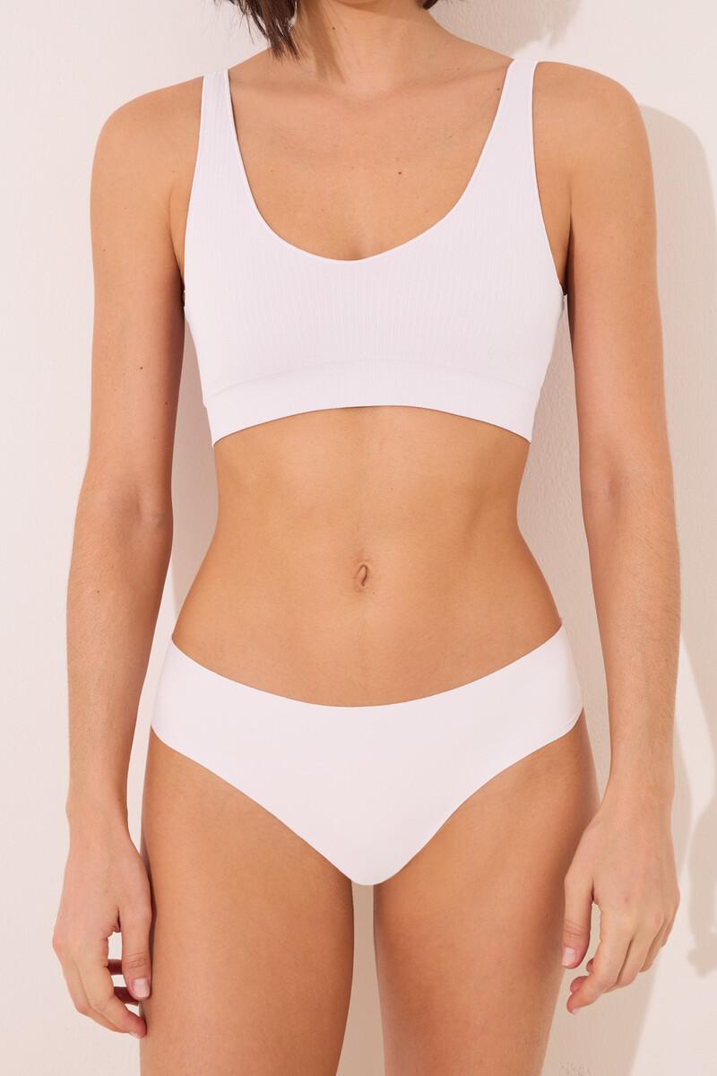 Women'secret Braga Clásica Clean Cut Encaje Blanco