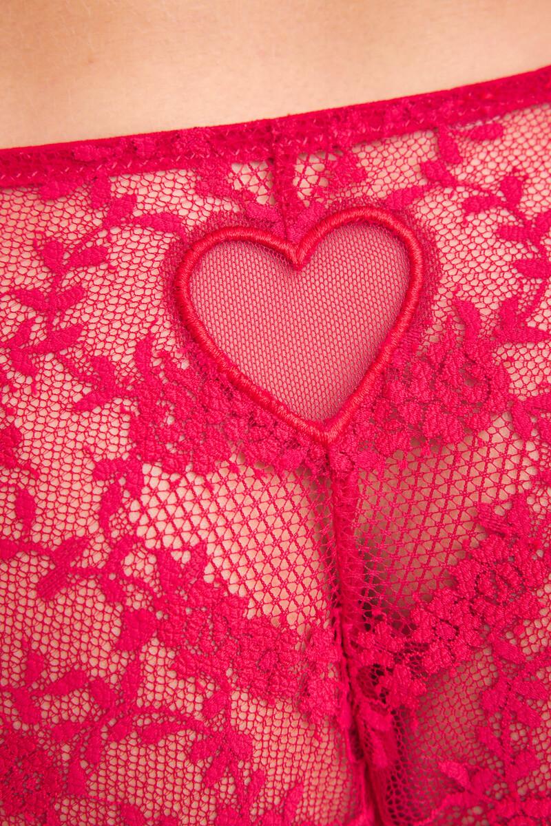 Women'secret Braga Clásica Encaje Rojo