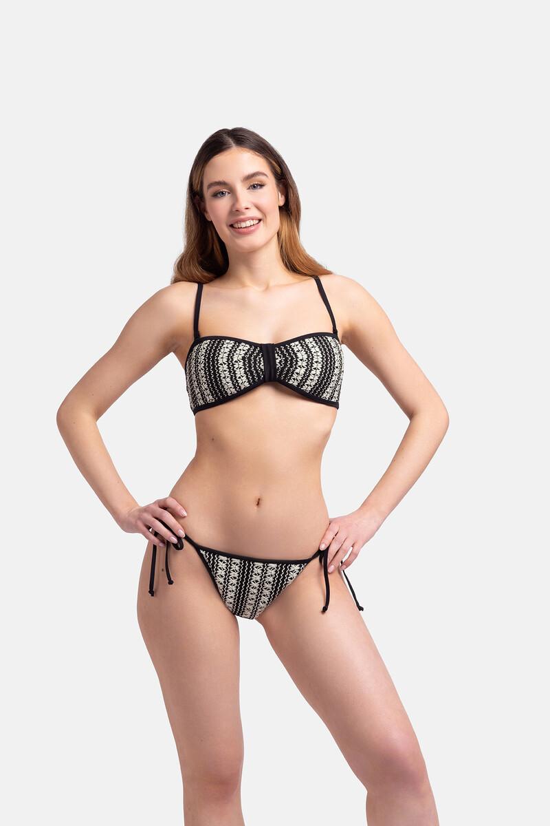 women'secret Braga de bikini clásica crochet negro