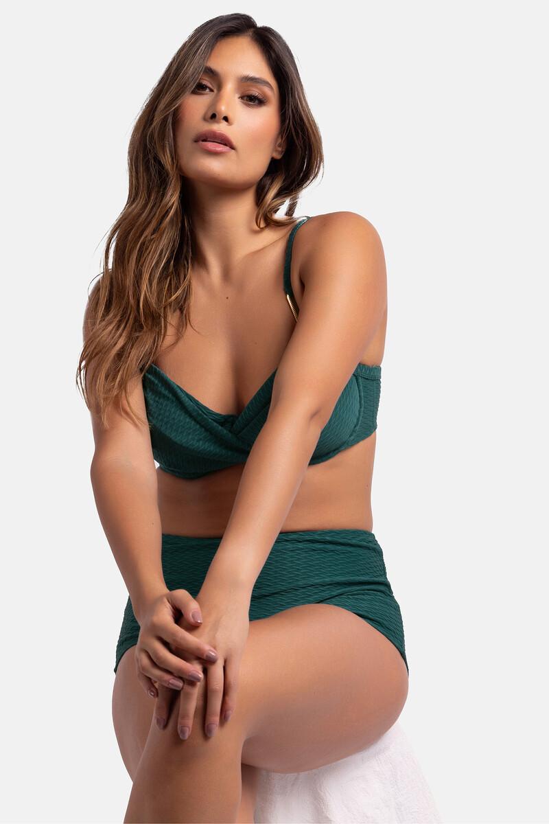 Women'secret Braga De Bikini Midi Moldeadora Verde