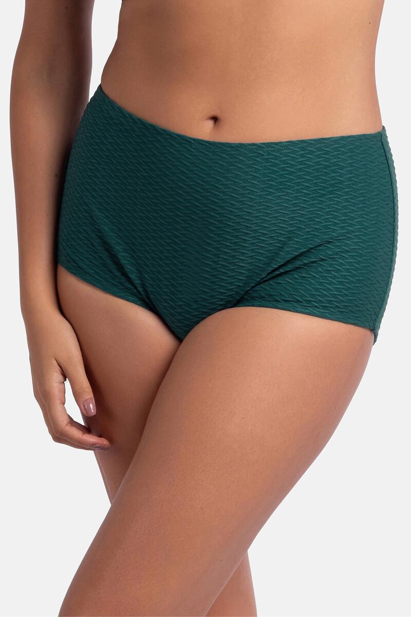 women'secret Braga de bikini midi moldeadora verde