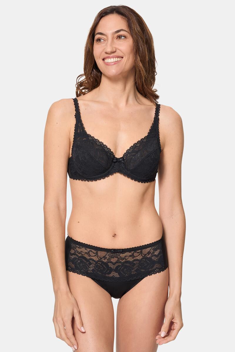 women'secret Braga midi de encaje y microfibra