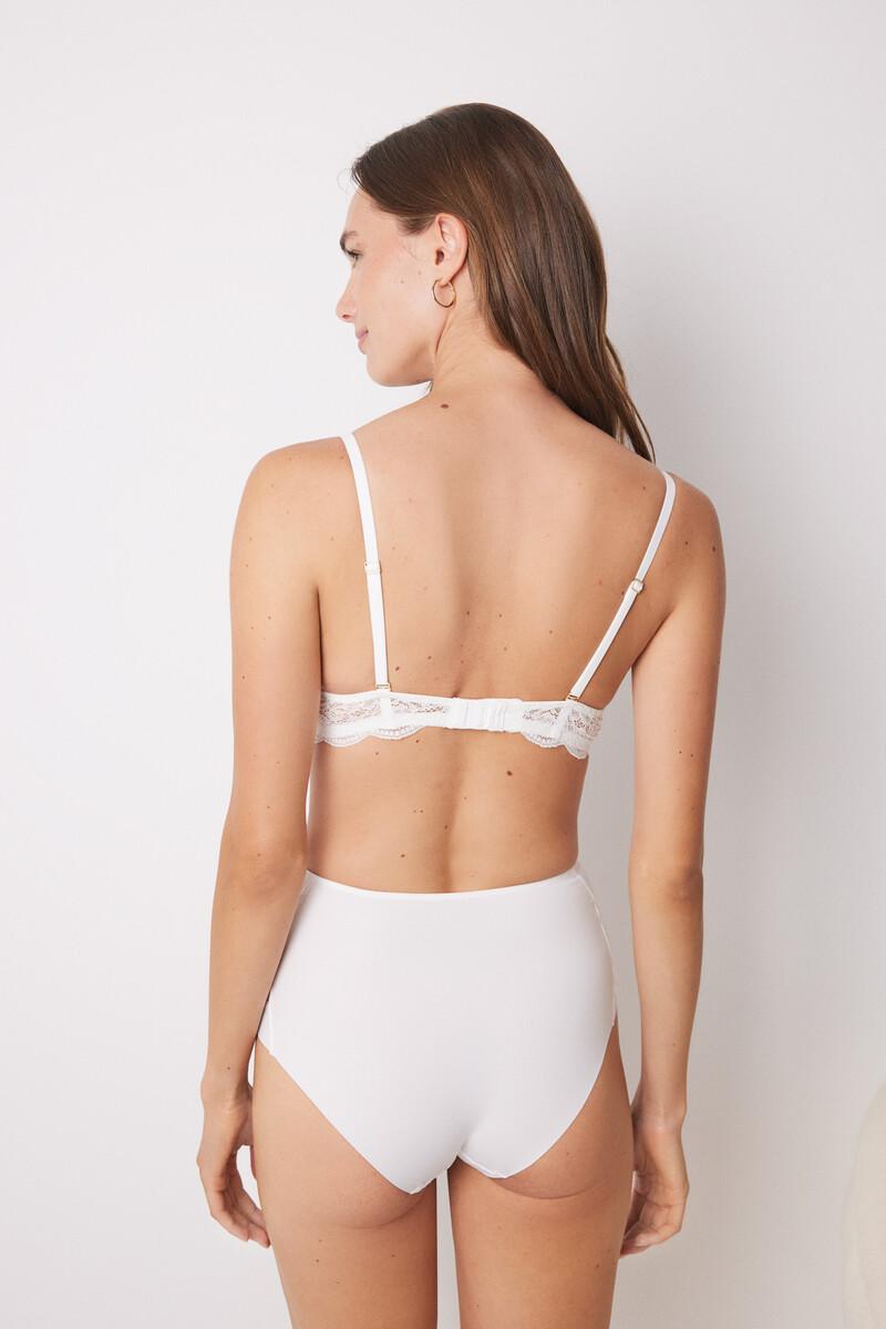 Women'secret Braga Reductora Alta Blanca Tul