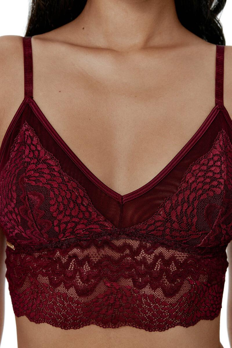 Women'secret Bralette Crop Top Stevie - Burgundy