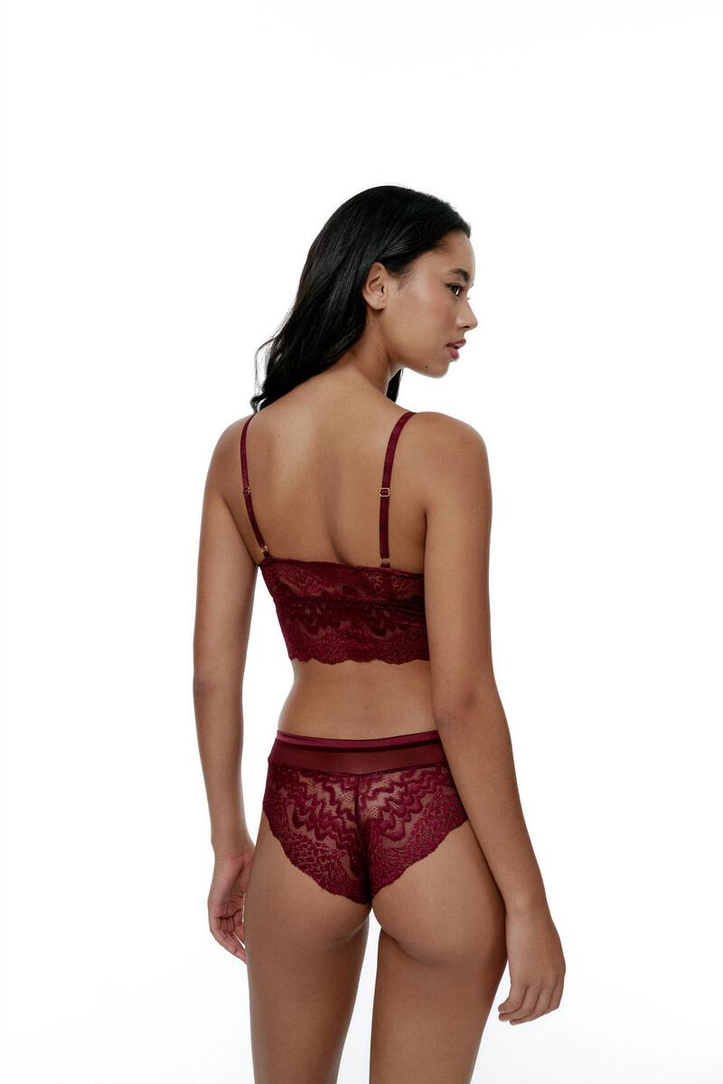 Women'secret Bralette Crop Top Stevie - Burgundy