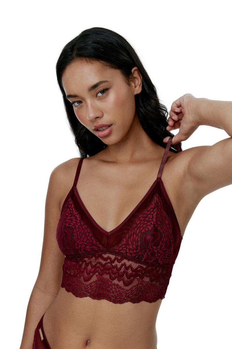 women'secret Bralette Crop Top Stevie - Burgundy