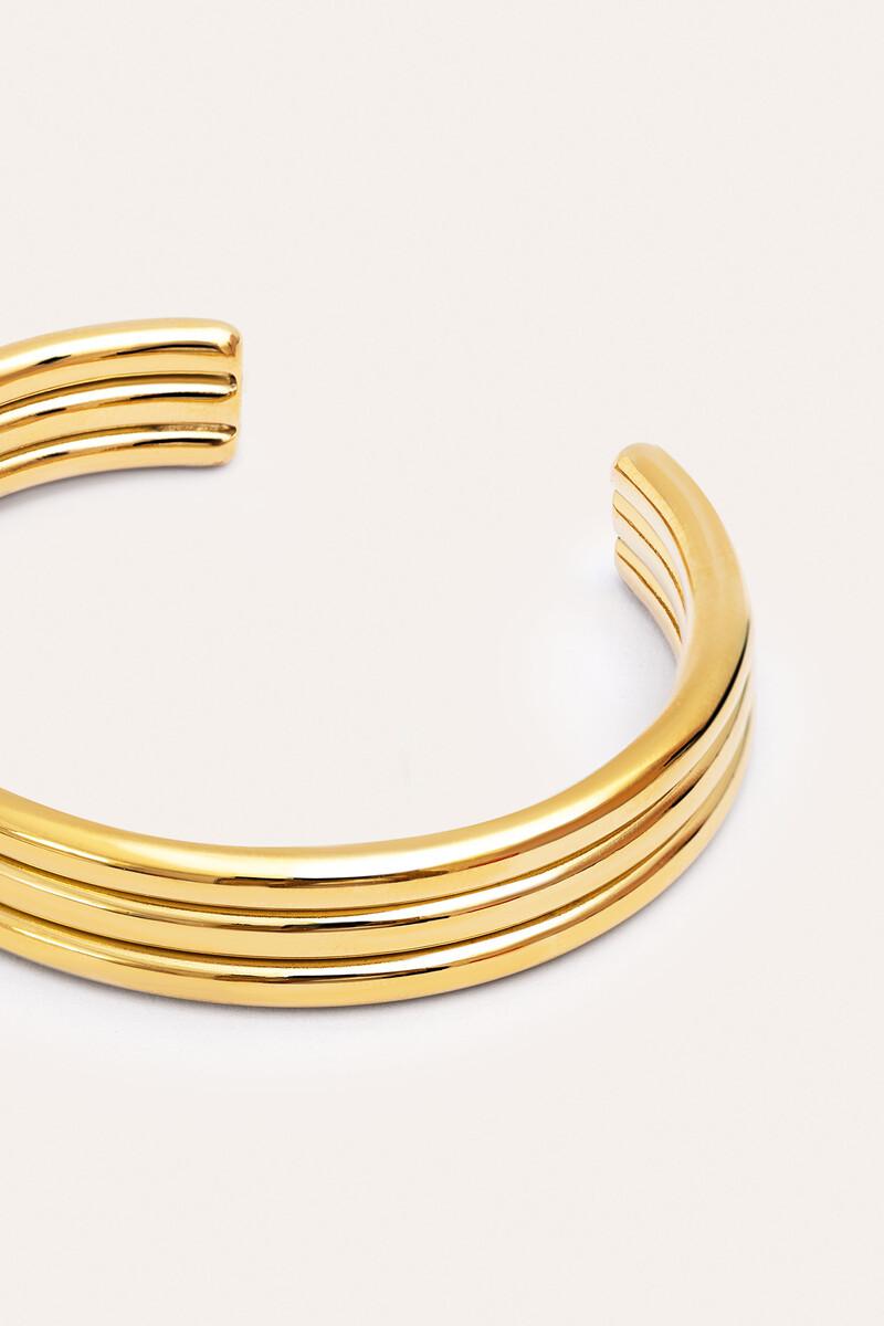 Women'secret Brazalete Maxi Line Acero Baño Oro