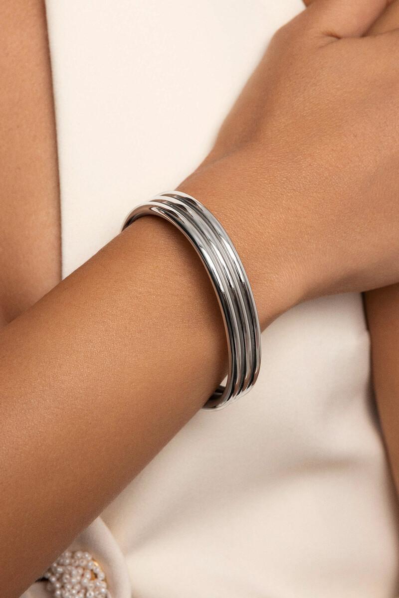 women'secret Brazalete Maxi Line Acero