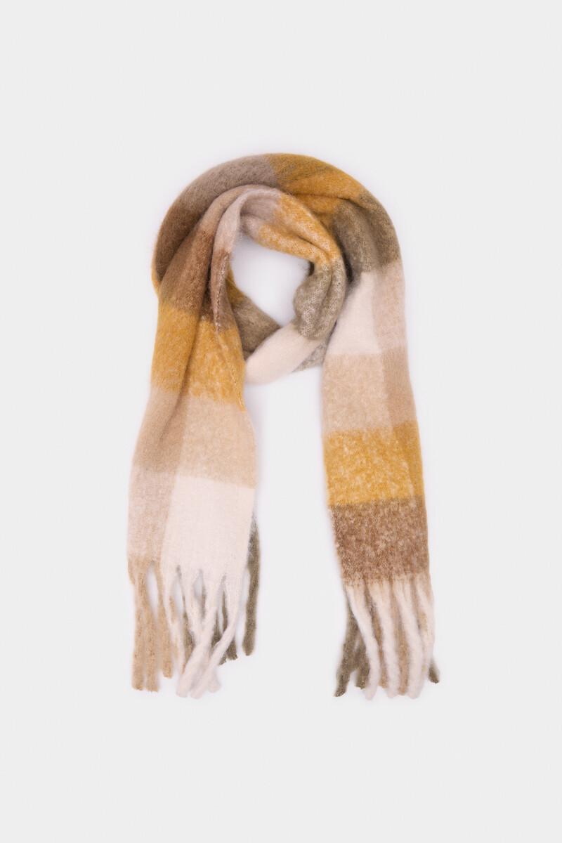 Women'secret Bufanda Cuadros Mostaza