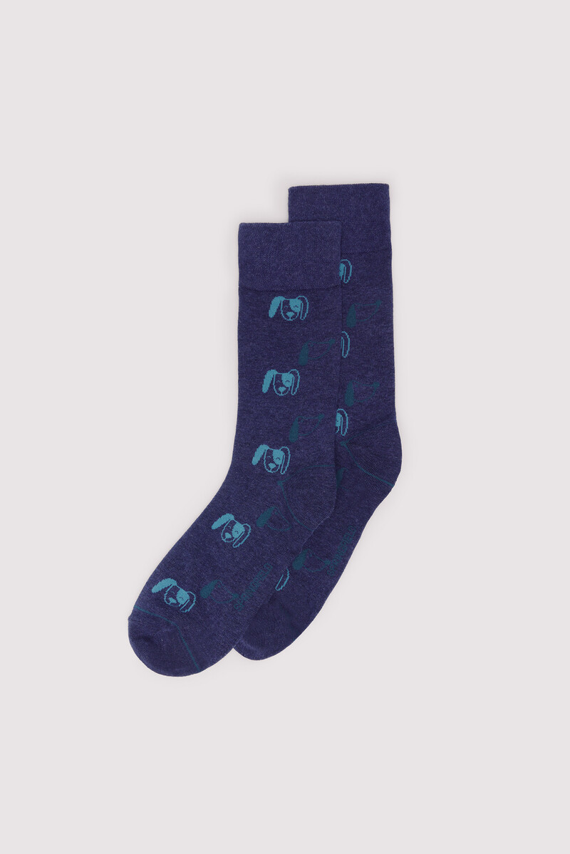 women'secret Calcetín jacquard caras perros