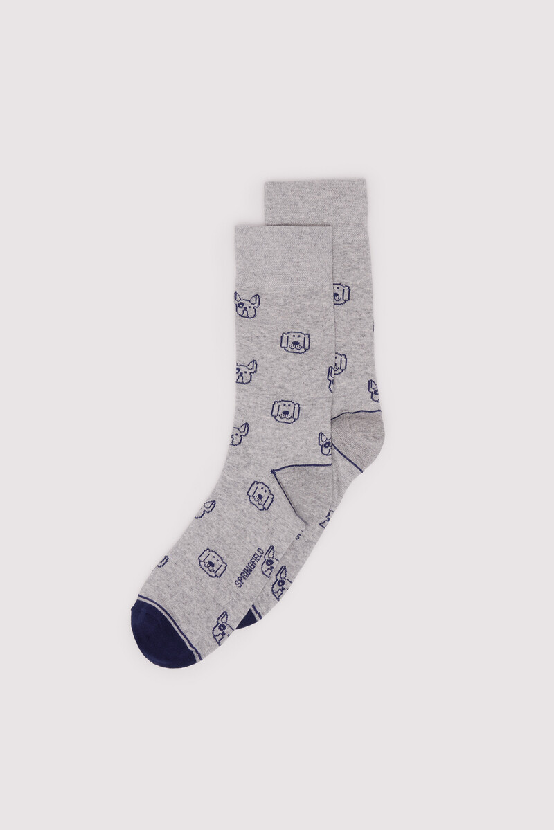 women'secret Calcetín jacquard caras perros