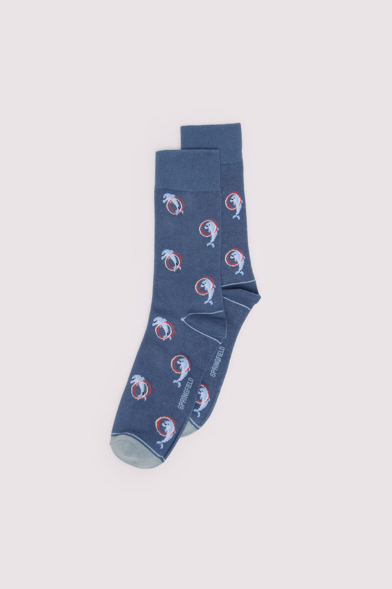 women'secret Calcetín jacquard delfines