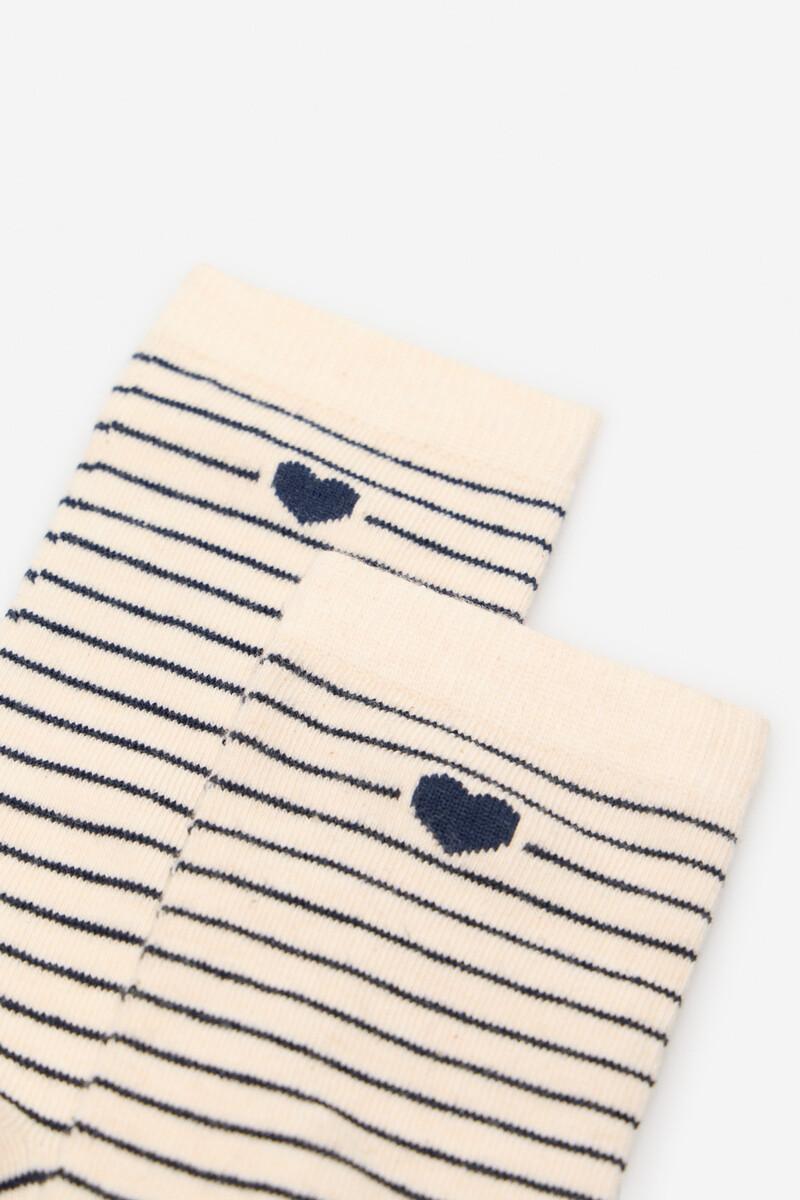 Women'secret Calcetín Largo Marinero Corazón