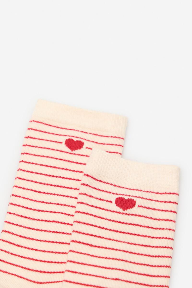 Women'secret Calcetín Largo Marinero Corazón