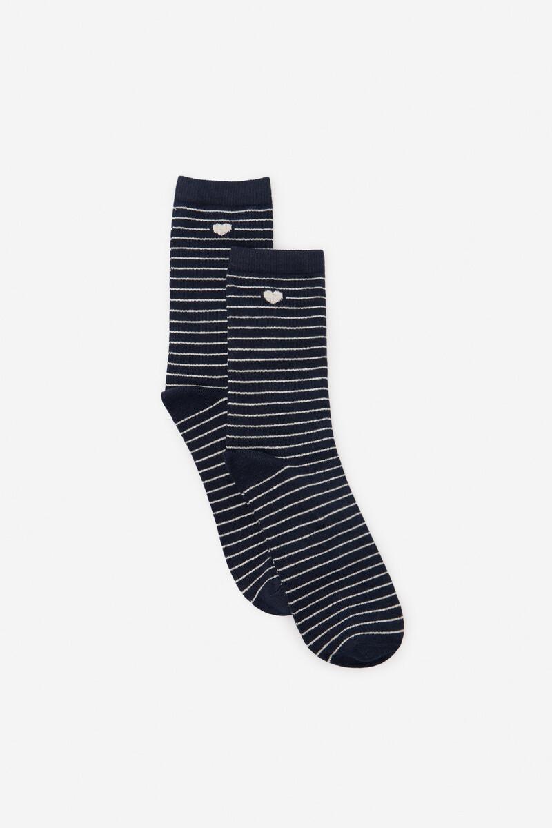 women'secret Calcetín largo marinero corazón