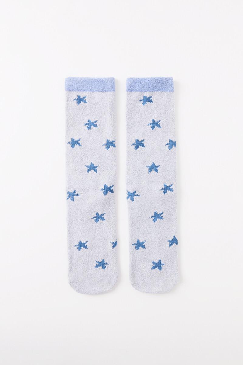 Women'secret Calcetines Altos Estrellas Azul
