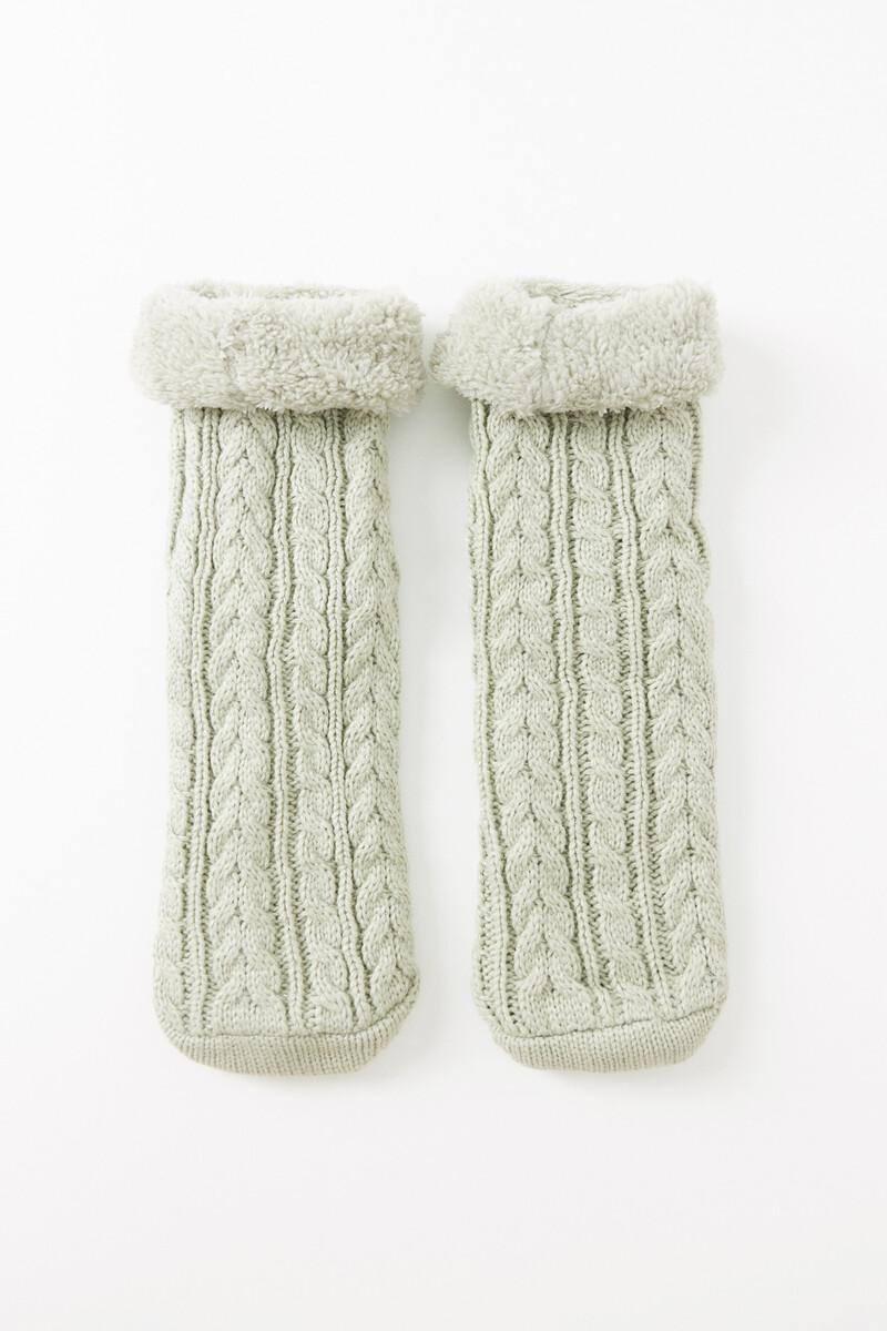 Women'secret Calcetines Bota Pelo Verde