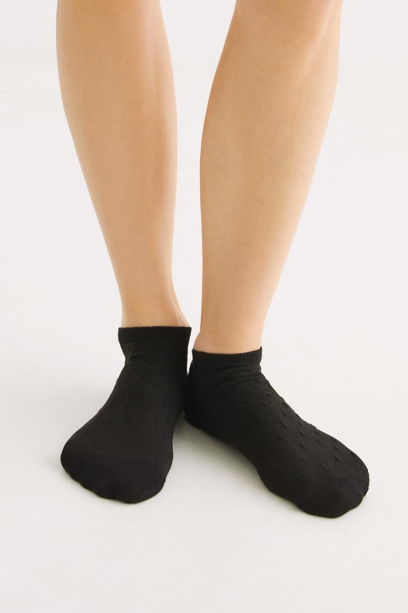 Women'secret Calcetines Cortos Algodón Negro