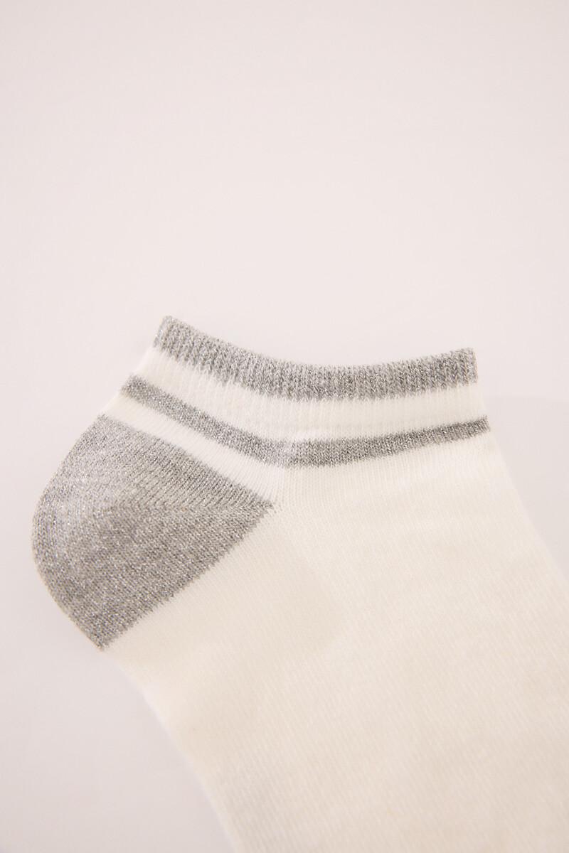 Women'secret Calcetines Cortos Blancos Lurex