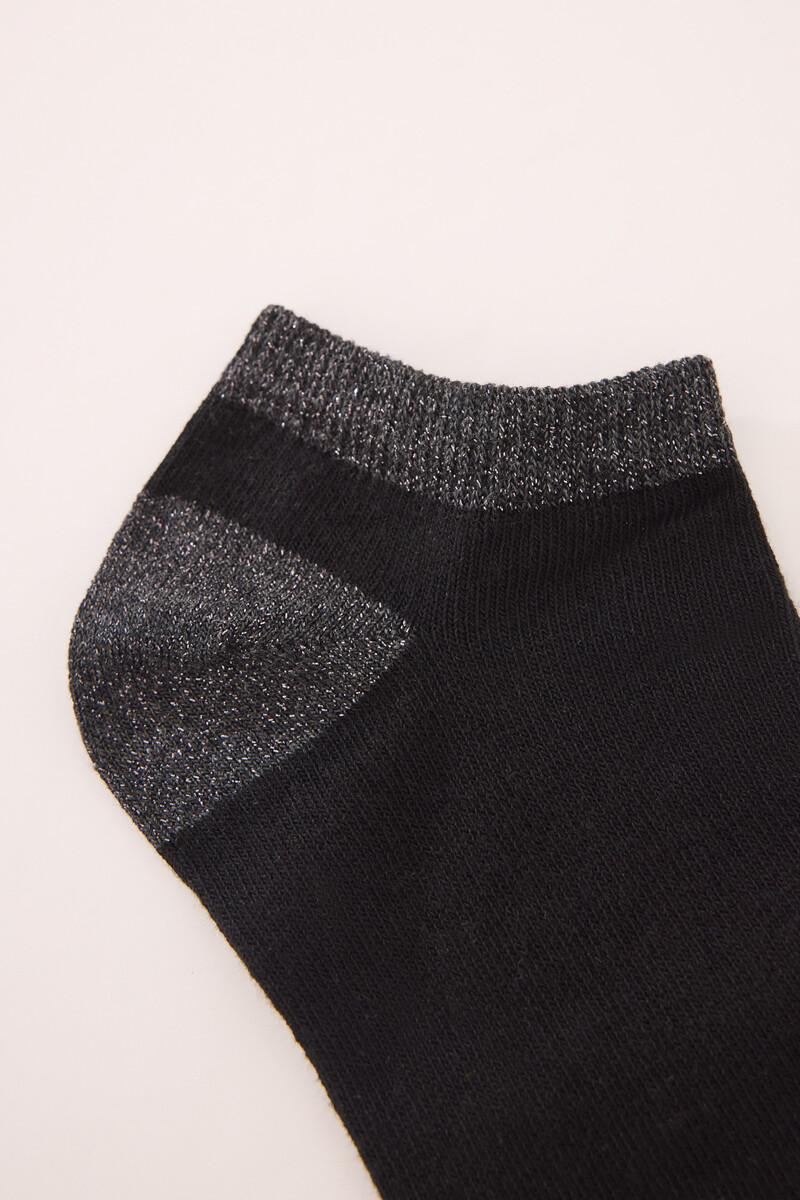 Women'secret Calcetines Cortos Negros Lurex