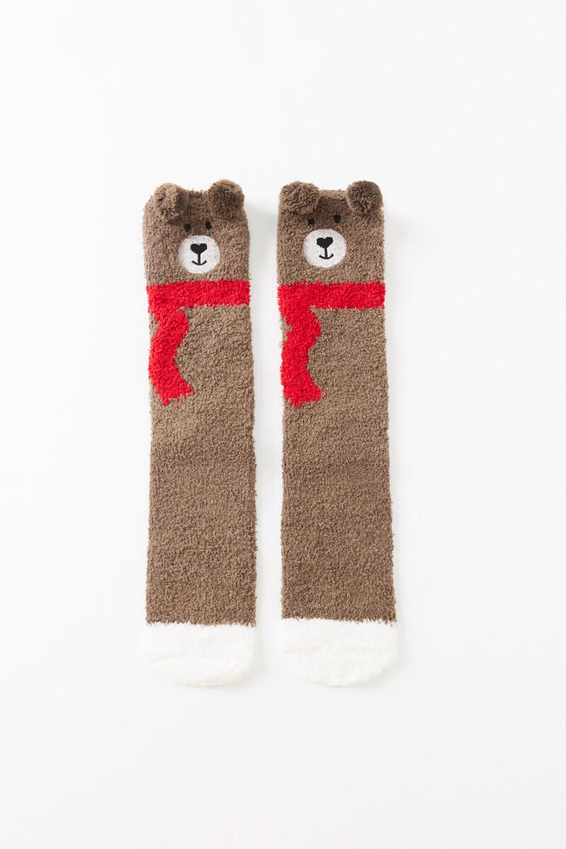Women'secret Calcetines Pelo Oso Navideño