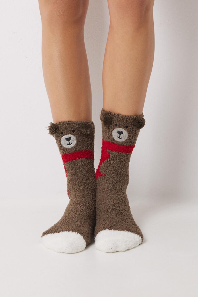 women'secret Calcetines pelo oso navideño