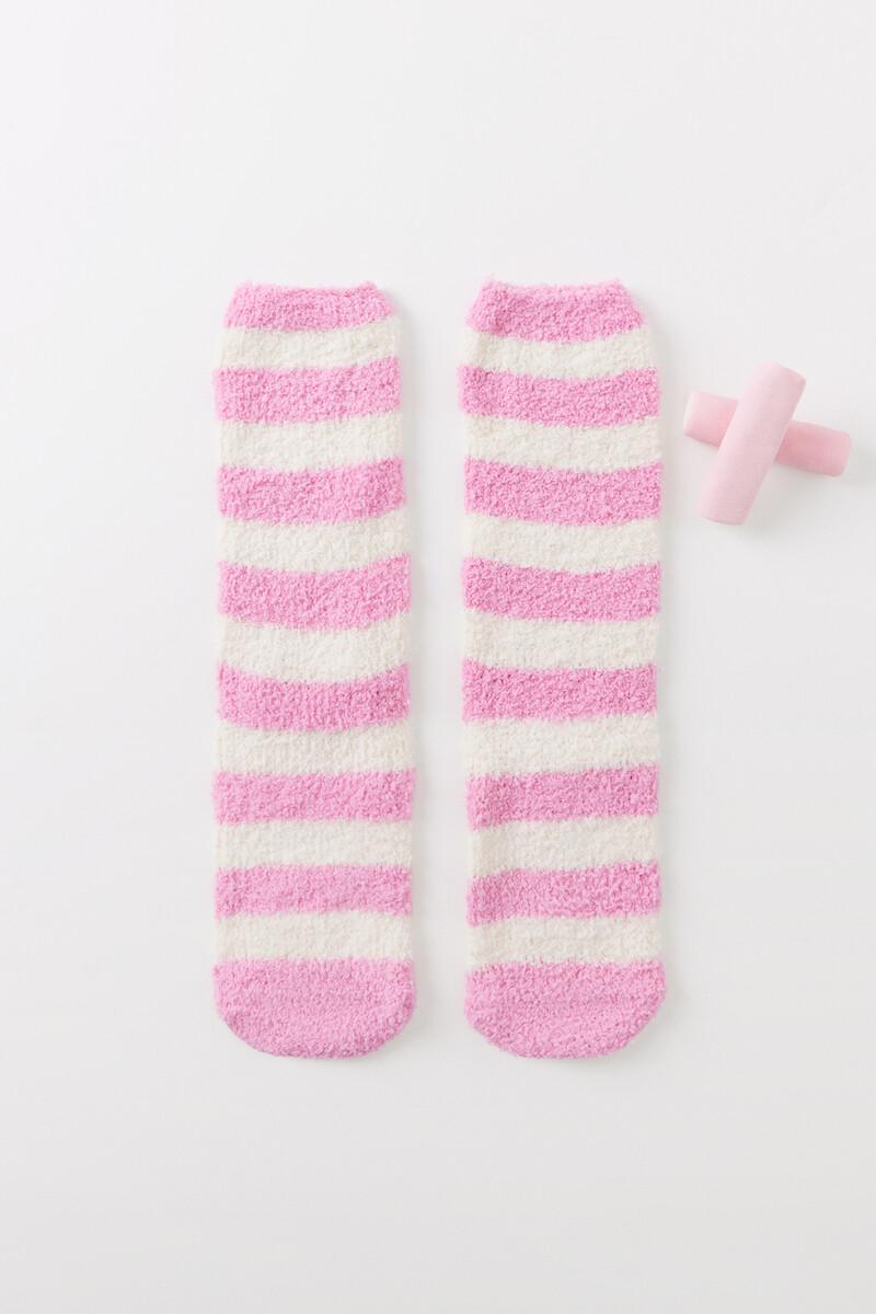 Women'secret Calcetines Tricot Borreguito Rayas
