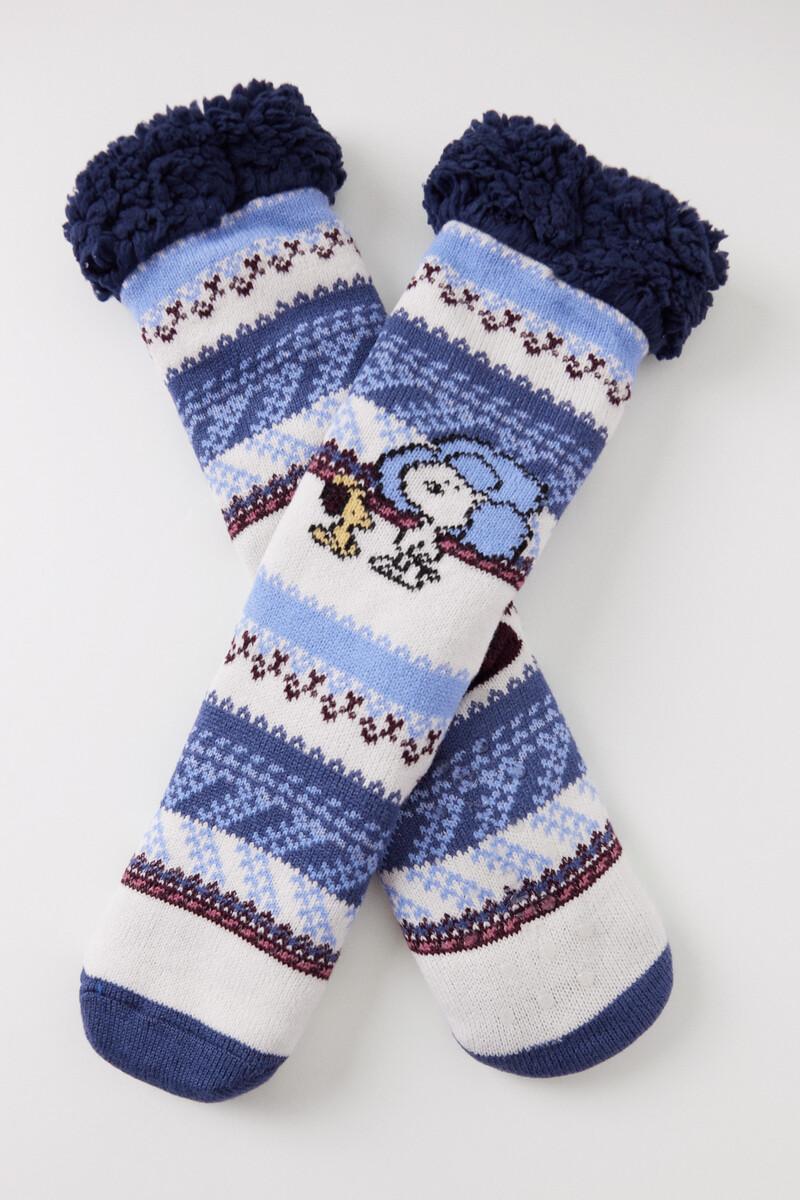 Women'secret Calcetines Tricot Borreguito Snoopy
