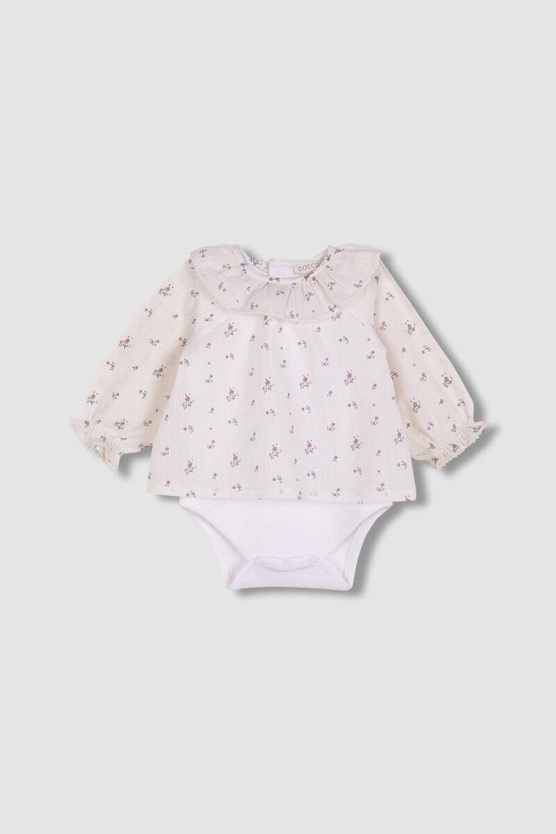 Women'secret Camisa Body Estampada Blanco