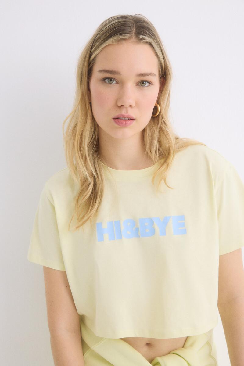 Women'secret Camiseta 100% Algodón Amarillo