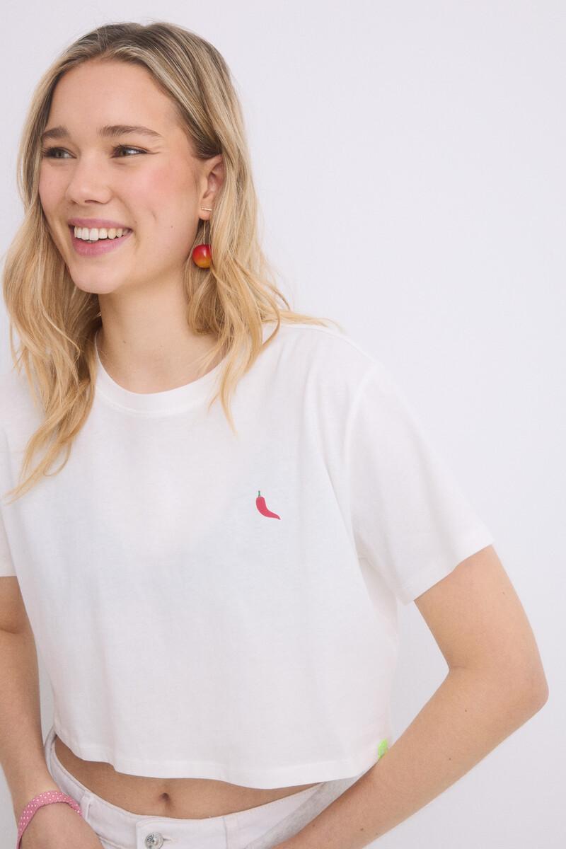 Women'secret Camiseta 100% Algodón Blanco