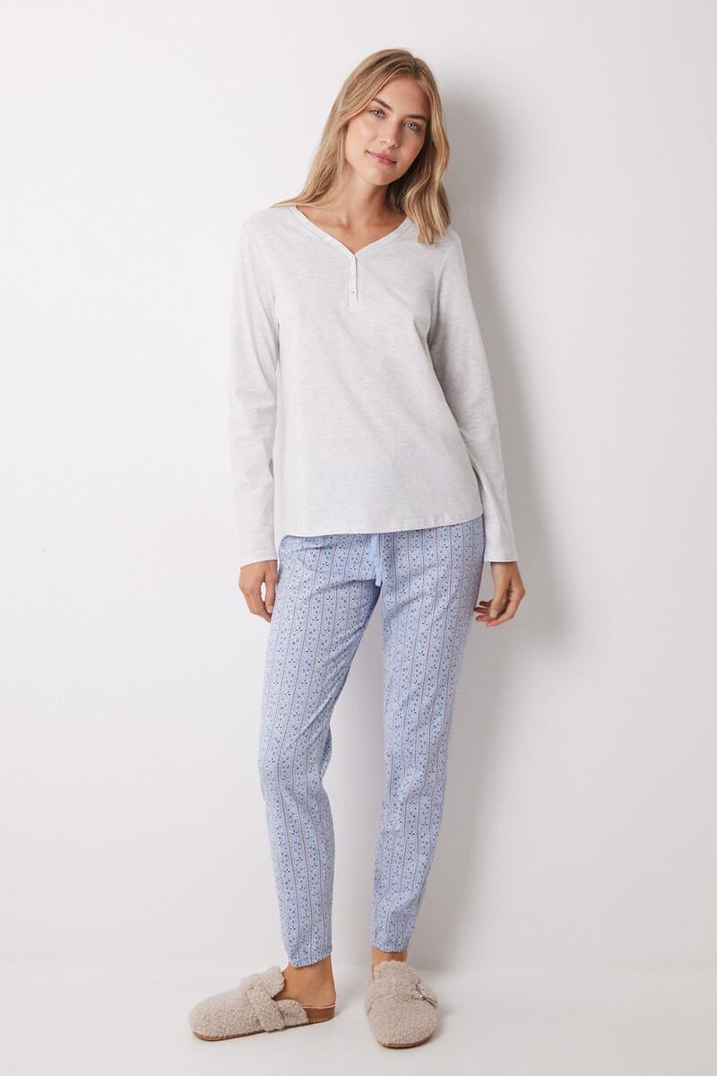 Women'secret Camiseta Algodón Manga Larga Gris