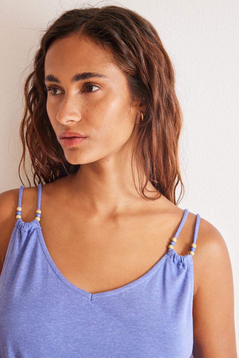 Women'secret Camiseta Azul Tirantes