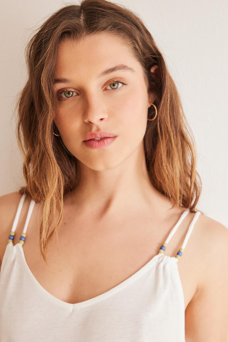 Women'secret Camiseta Blanco Tirantes