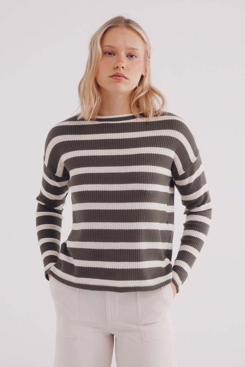 women'secret Camiseta estructura rayas