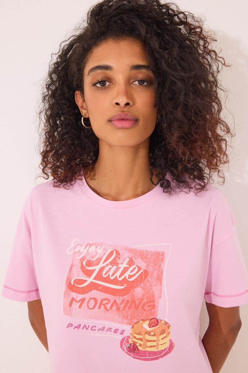 Women'secret Camiseta Manga Corta 100% Algodón Rosa