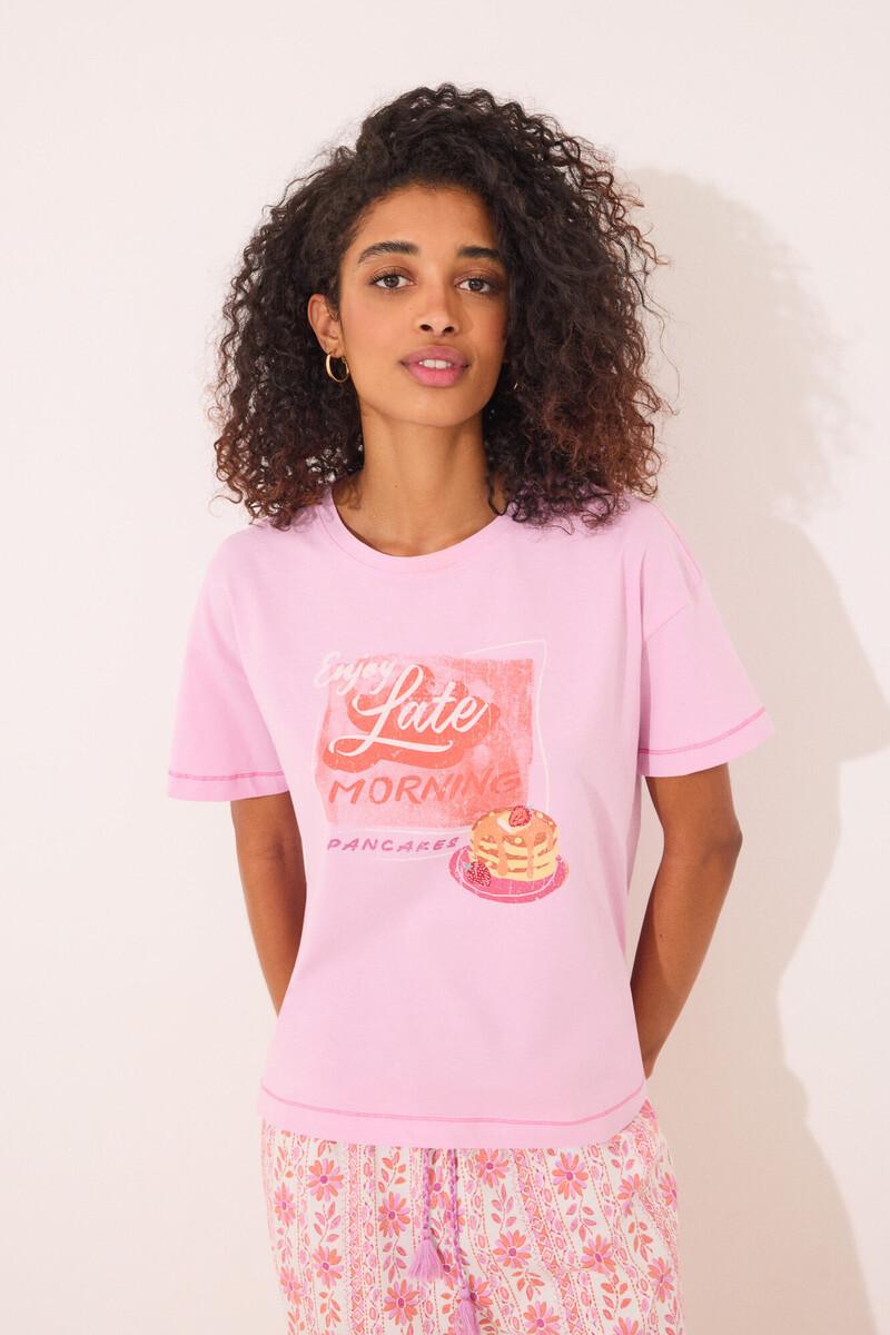 Women'secret Camiseta Manga Corta 100% Algodón Rosa