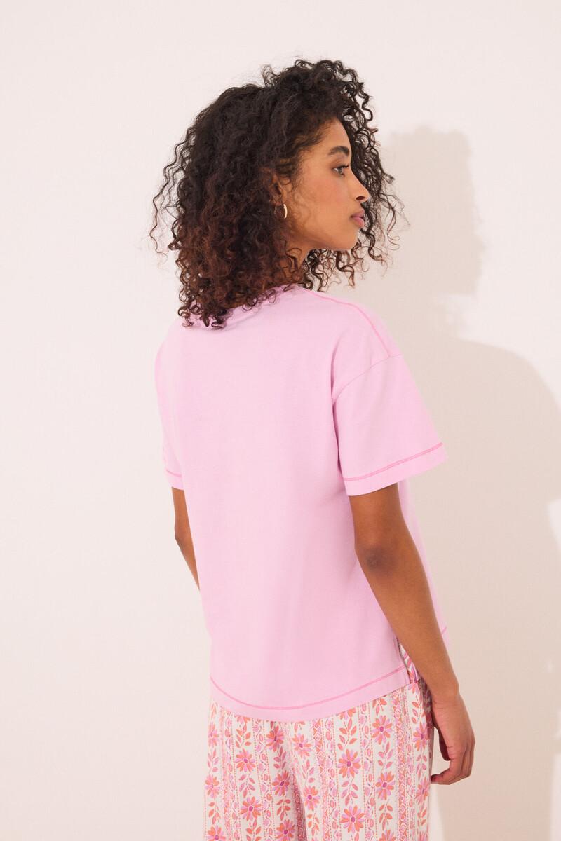 Women'secret Camiseta Manga Corta 100% Algodón Rosa