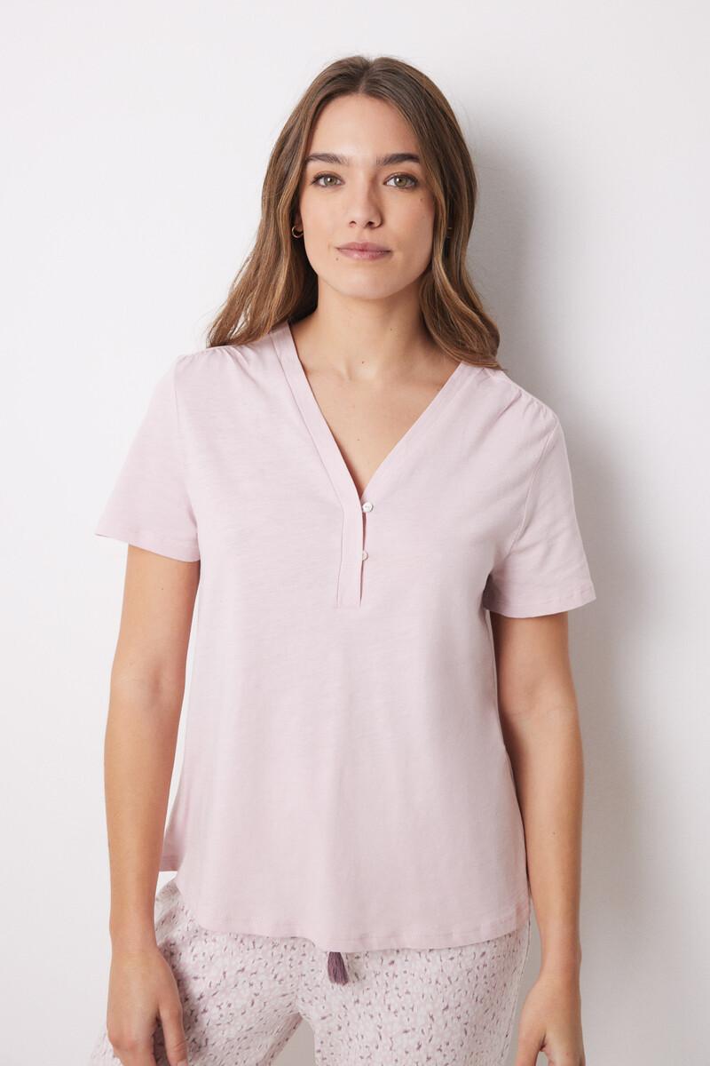 Women'secret Camiseta Manga Corta 100% Algodón Rosa