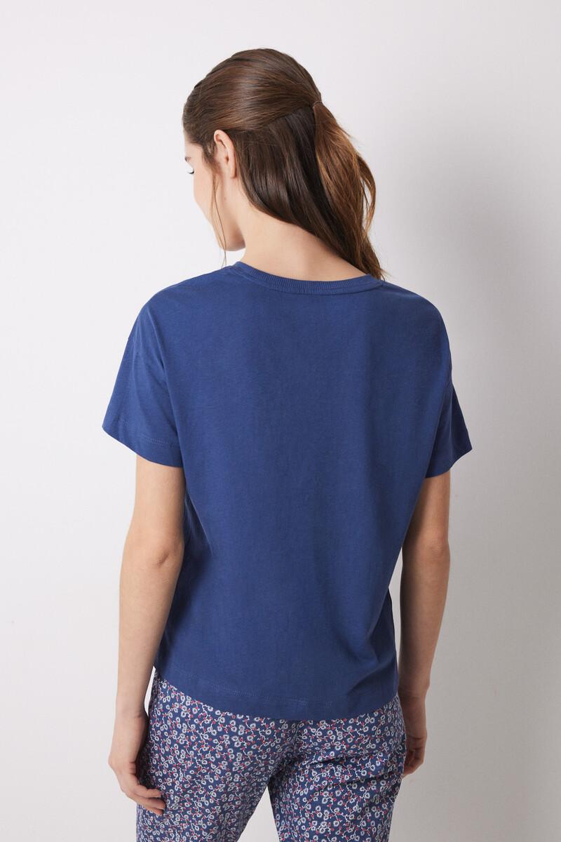 Women'secret Camiseta Manga Corta Azul Sailor