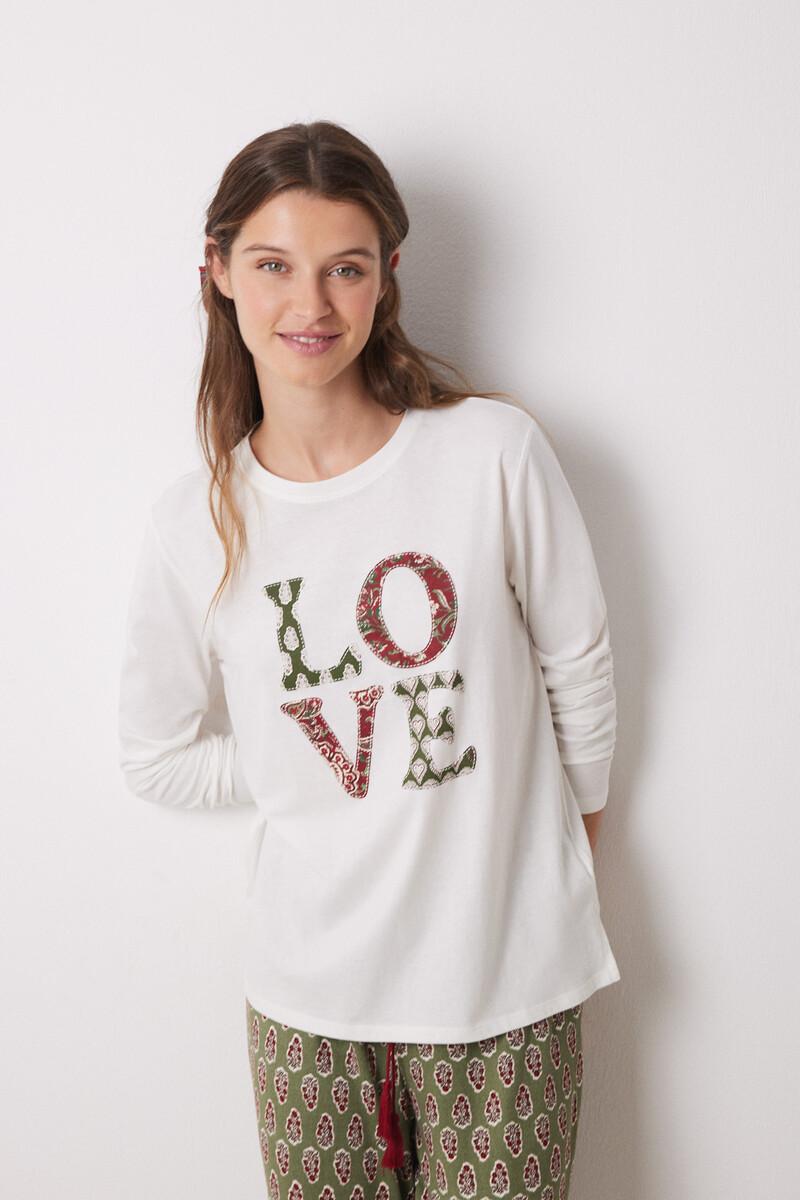 women'secret Camiseta manga larga 100% algodón LOVE